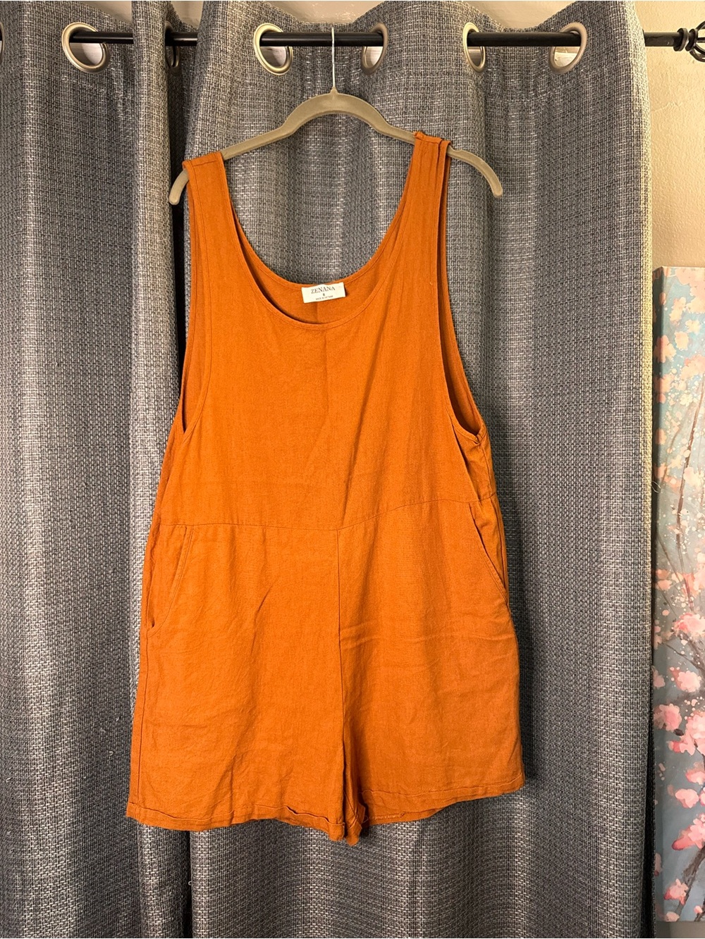 Zenana Orange Romper